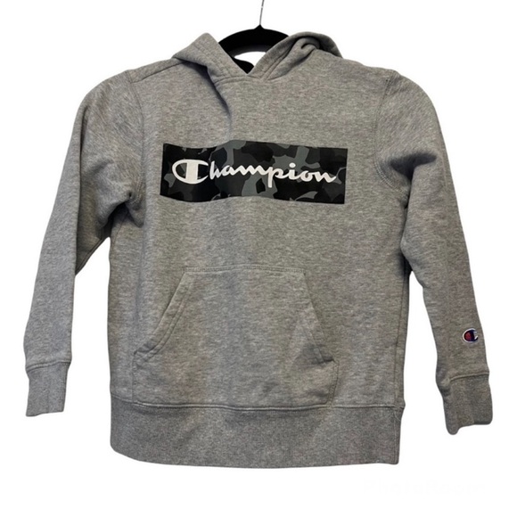Champion Gray & Black Camouflage Graphic Hoodie - Picture 1 of 4